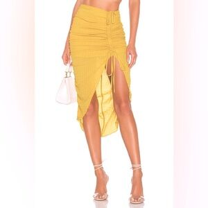 NWOT Brooke Midi Skirt in Yellow LOVERS AND FRIENDS